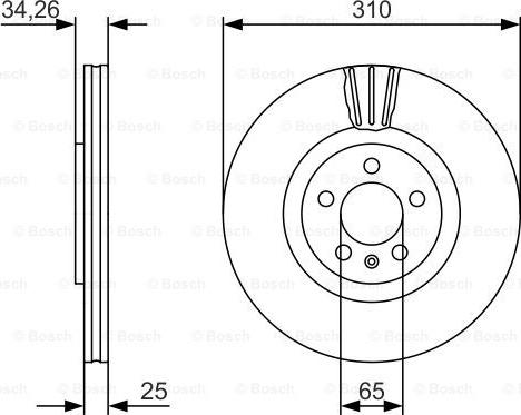 BOSCH 0 986 479 642 - Bremžu diski ps1.lv