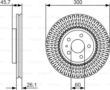 BOSCH 0 986 479 666 - Bremžu diski ps1.lv