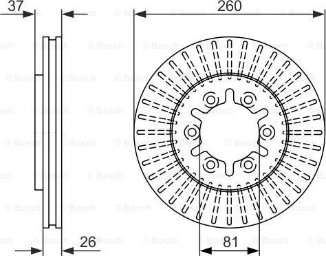 BOSCH 0 986 479 605 - Bremžu diski ps1.lv