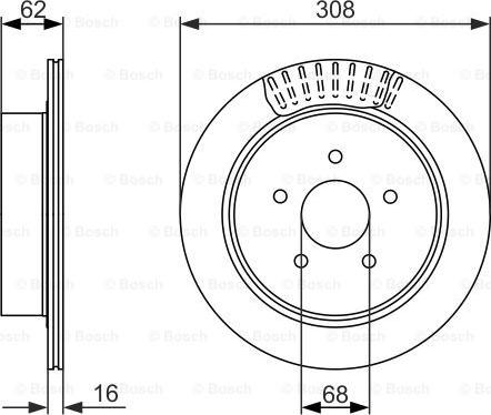 BOSCH 0 986 479 606 - Bremžu diski ps1.lv