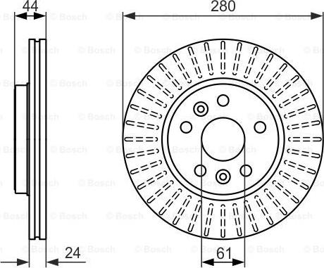 BOSCH 0 986 479 611 - Bremžu diski ps1.lv