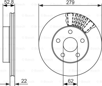 BOSCH 0 986 479 618 - Bremžu diski ps1.lv