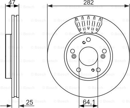 BOSCH 0 986 479 686 - Bremžu diski ps1.lv