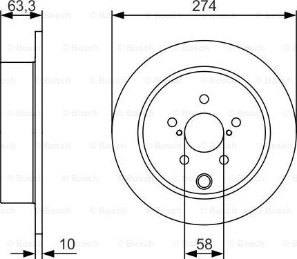 BOSCH 0 986 479 634 - Bremžu diski ps1.lv