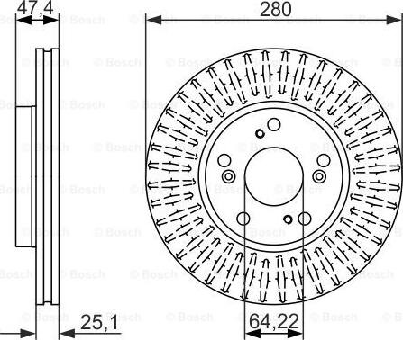 BOSCH 0 986 479 625 - Bremžu diski ps1.lv