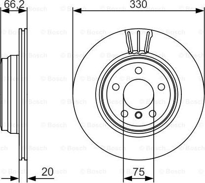 BOSCH 0 986 479 622 - Bremžu diski ps1.lv