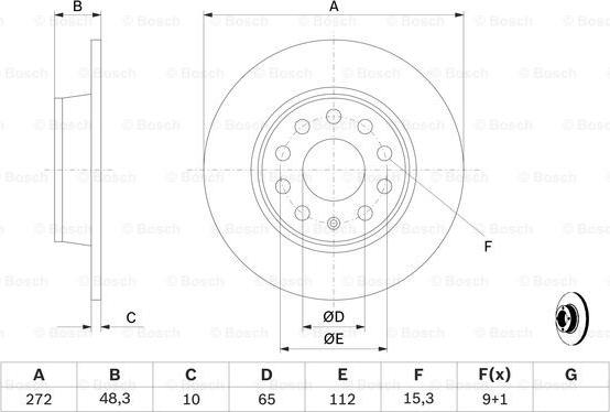 BOSCH 0 986 479 677 - Bremžu diski ps1.lv