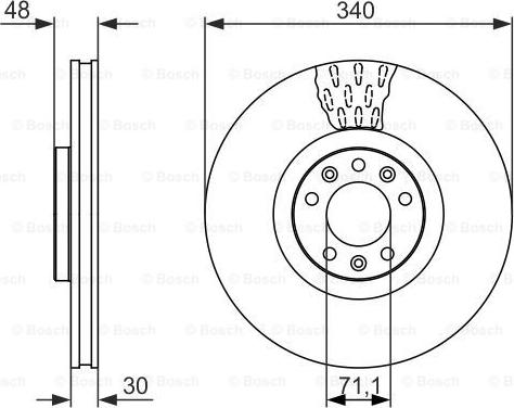 BOSCH 0 986 479 092 - Bremžu diski ps1.lv