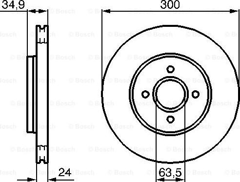 BOSCH 0 986 479 048 - Bremžu diski ps1.lv