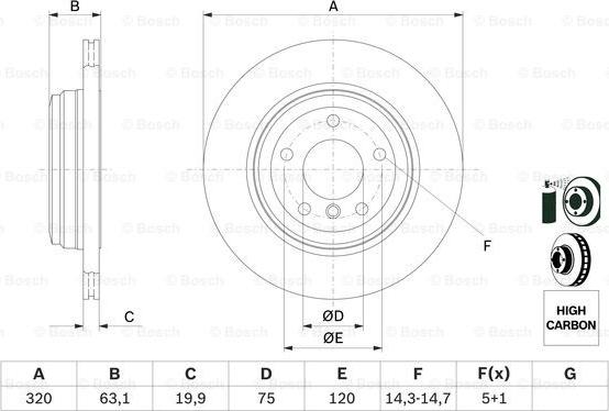 BOSCH 0 986 479 056 - Bremžu diski ps1.lv