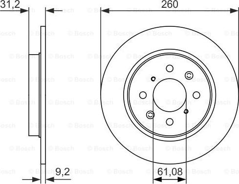 BOSCH 0 986 479 051 - Bremžu diski ps1.lv