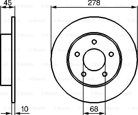 BOSCH 0 986 479 067 - Bremžu diski ps1.lv