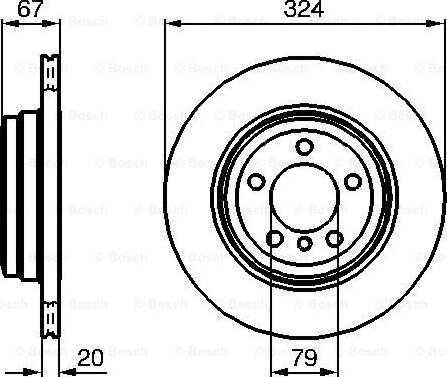 BOSCH 0 986 479 004 - Bremžu diski ps1.lv