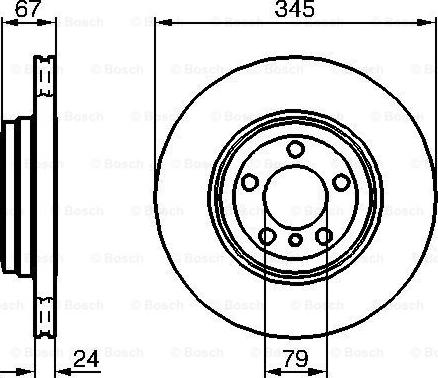 BOSCH 0 986 479 005 - Bremžu diski ps1.lv