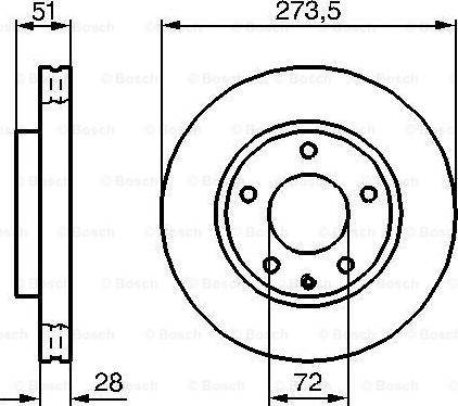 BOSCH 0 986 479 016 - Bremžu diski ps1.lv