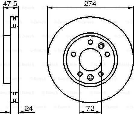 BOSCH 0 986 479 013 - Bremžu diski ps1.lv