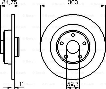 BOSCH 0 986 479 083 - Bremžu diski ps1.lv