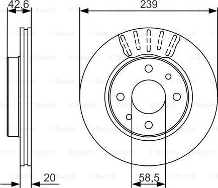 BOSCH 0 986 479 082 - Bremžu diski ps1.lv