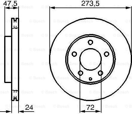 BOSCH 0 986 479 034 - Bremžu diski ps1.lv