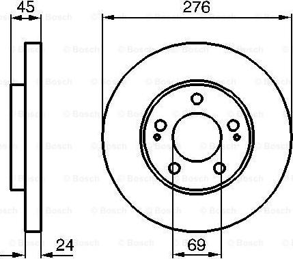 BOSCH 0 986 479 035 - Bremžu diski ps1.lv