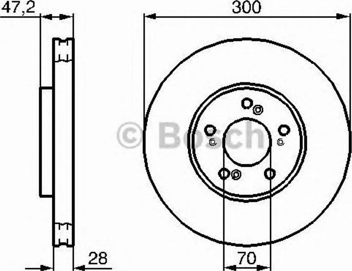 BOSCH 0 986 479 032 - Bremžu diski ps1.lv