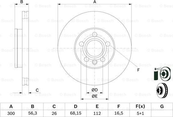 BOSCH 0 986 479 037 - Bremžu diski ps1.lv