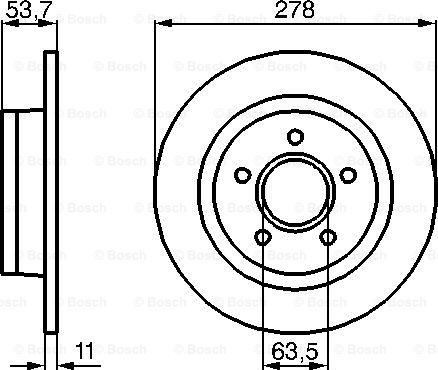 BOSCH 0 986 479 070 - Bremžu diski ps1.lv