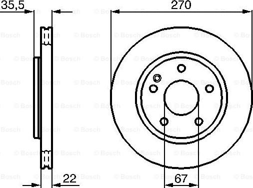 BOSCH 0 986 479 071 - Bremžu diski ps1.lv