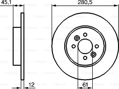 BOSCH 0 986 479 195 - Bremžu diski ps1.lv