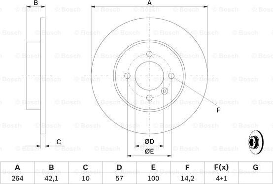 BOSCH 0 986 479 191 - Bremžu diski ps1.lv