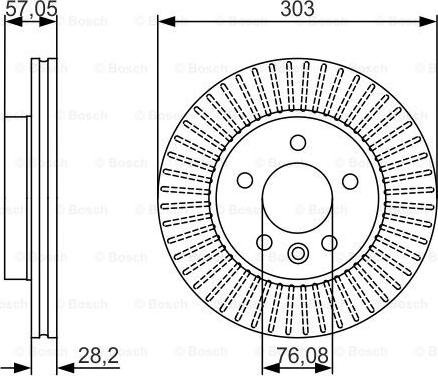 BOSCH 0 986 479 154 - Bremžu diski ps1.lv