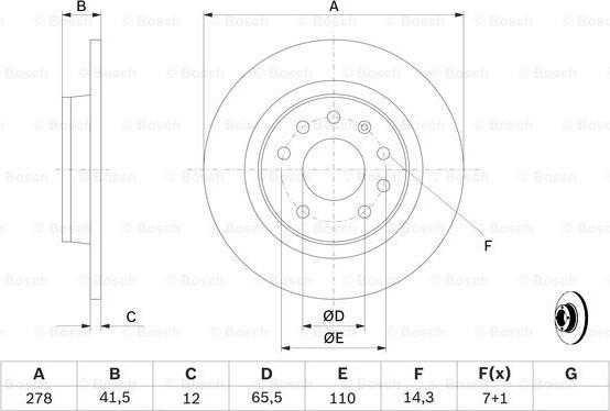 BOSCH 0 986 479 B74 - Bremžu diski ps1.lv