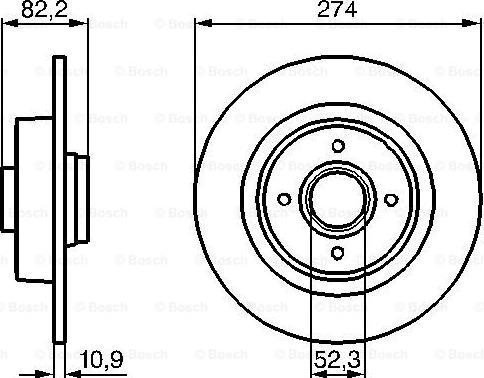 BOSCH 0 986 479 108 - Bremžu diski ps1.lv