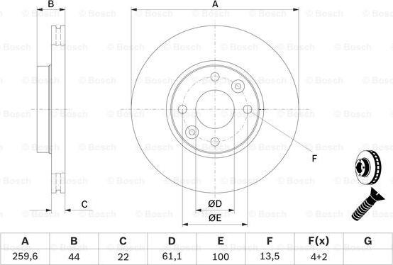 BOSCH 0 986 479 103 - Bremžu diski ps1.lv