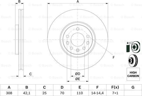 BOSCH 0 986 479 113 - Bremžu diski ps1.lv