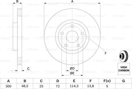 BOSCH 0 986 479 183 - Bremžu diski ps1.lv