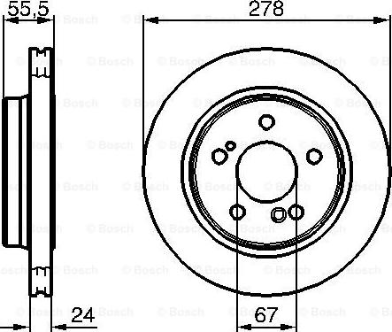 BOSCH 0 986 479 133 - Bremžu diski ps1.lv