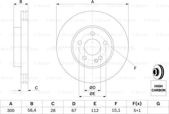 BOSCH 0 986 479 C50 - Bremžu diski ps1.lv