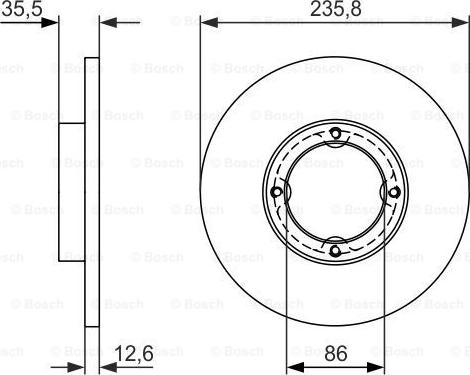 BOSCH 0 986 479 898 - Bremžu diski ps1.lv