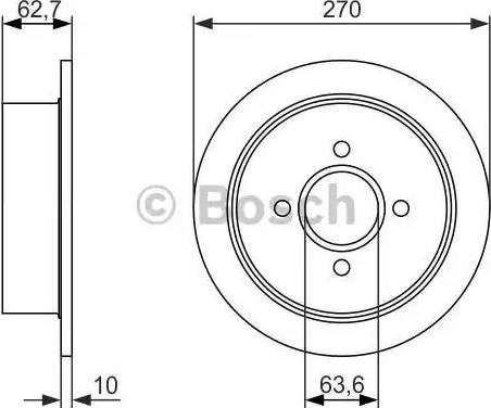 BOSCH 0 986 479 897 - Bremžu diski ps1.lv