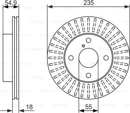 BOSCH 0 986 479 845 - Bremžu diski ps1.lv