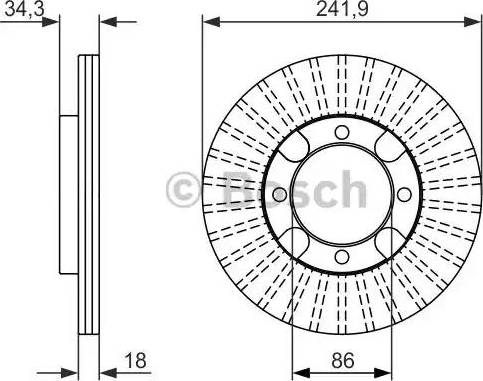 BOSCH 0 986 479 847 - Bremžu diski ps1.lv