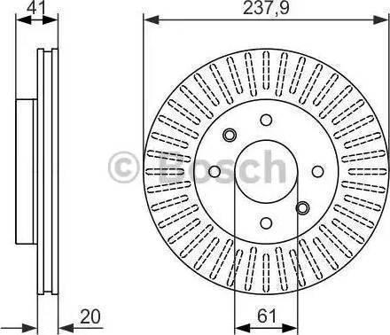 BOSCH 986478276 - Bremžu diski ps1.lv