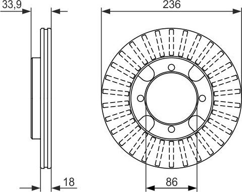 BOSCH 0 986 479 851 - Bremžu diski ps1.lv