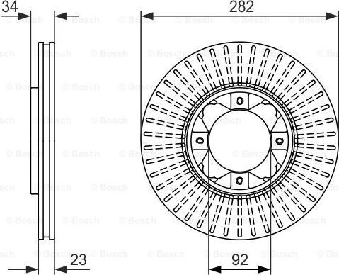 BOSCH 0 986 479 868 - Bremžu diski ps1.lv