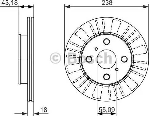 BOSCH 0 986 479 867 - Bremžu diski ps1.lv