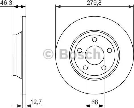 BOSCH 0 986 479 889 - Bremžu diski ps1.lv