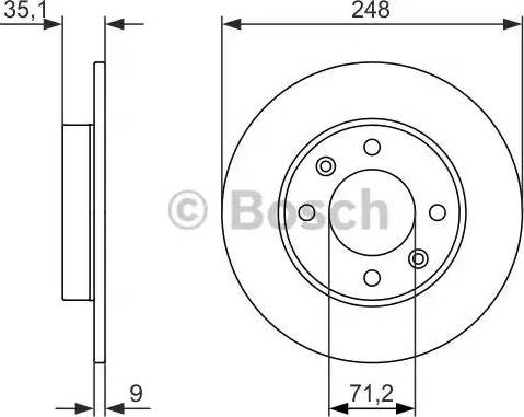 BOSCH 0 986 479 888 - Bremžu diski ps1.lv