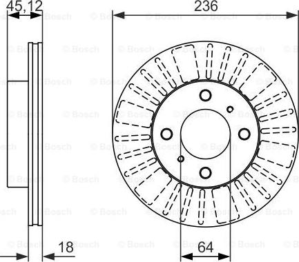 BOSCH 0 986 479 883 - Bremžu diski ps1.lv