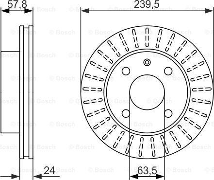 BOSCH 0 986 479 836 - Bremžu diski ps1.lv